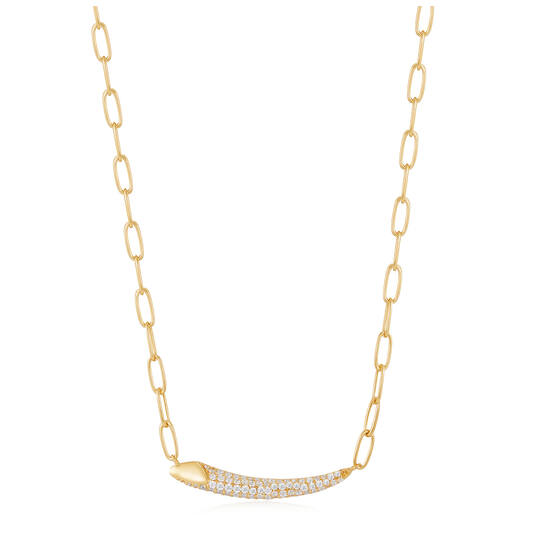  Tough Love 2 - Choker - Silber / 14kt GP - Zirkonia - 45cm